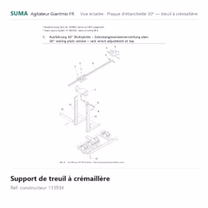 Support de treuil à crémaillère SUMA Giantmix FR – 113934