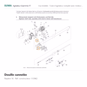Douille cannelée SUMA Giantmix FT – 113962