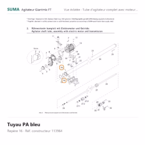 Tuyau PA bleu SUMA Giantmix FT – 113964