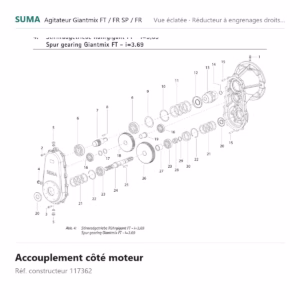 Accouplement côté moteur SUMA Giantmix FT / Giantmix FR SP / Giantmix FR – 117362