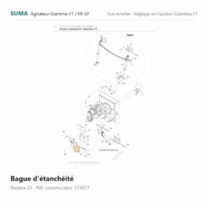 Bague d'étanchéité SUMA Giantmix FT / Giantmix FR SP – 121617