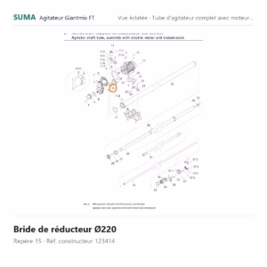 Bride de réducteur Ø220 SUMA Giantmix FT – 123414
