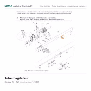 Tube d'agitateur SUMA Giantmix FT – 123511