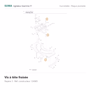 Vis à tête fraisée SUMA Giantmix FT – 124065