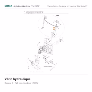 Vérin hydraulique SUMA Giantmix FT / Giantmix FR SP – 125992
