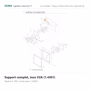 Support complet, inox V2A (1.4301) SUMA Giantmix FT – 126404