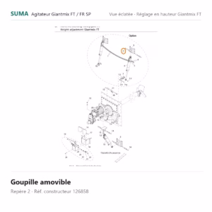 Goupille amovible SUMA Giantmix FT / Giantmix FR SP – 126858