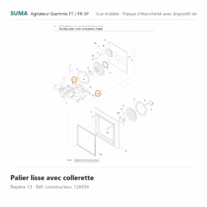 Palier lisse avec collerette SUMA Giantmix FT / Giantmix FR SP – 126934