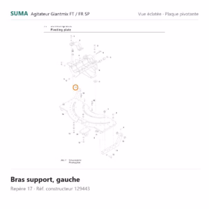 Bras support, gauche SUMA Giantmix FT / Giantmix FR SP – 129443