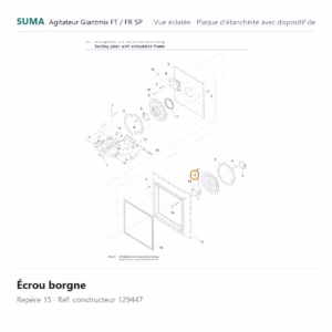 Écrou borgne SUMA Giantmix FT / Giantmix FR SP – 129447