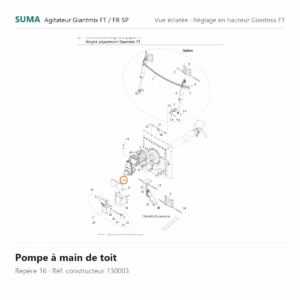 Pompe à main de toit SUMA Giantmix FT / Giantmix FR SP – 130003