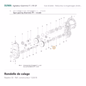 Rondelle de calage SUMA Giantmix FT / Giantmix FR SP – 132618