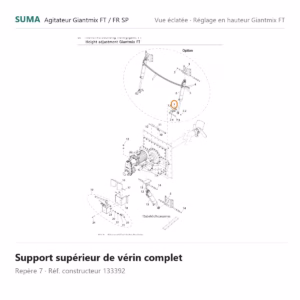Support supérieur de vérin complet SUMA Giantmix FT / Giantmix FR SP – 133392