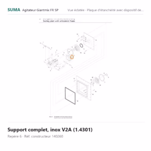Support complet, inox V2A (1.4301) SUMA Giantmix FR SP – 140260