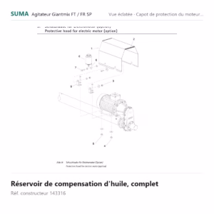 Réservoir de compensation d'huile, complet SUMA Giantmix FT / Giantmix FR SP – 143316