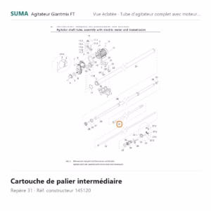Cartouche de palier intermédiaire SUMA Giantmix FT – 145120