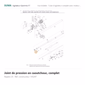 Joint de pression en caoutchouc, complet SUMA Giantmix FT – 145247
