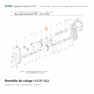 Rondelle de calage i=5,31 (LL) SUMA Giantmix FR SP – 173819