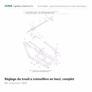 Réglage du treuil à crémaillère en haut, complet SUMA Giantmix FR – 18761