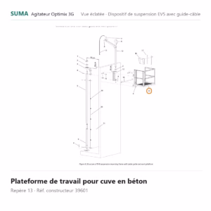Plateforme de travail pour cuve en béton SUMA Optimix 3G – 39601