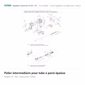 Palier intermédiaire pour tube à paroi épaisse SUMA Giantmix FR SP / Giantmix FR – 41602