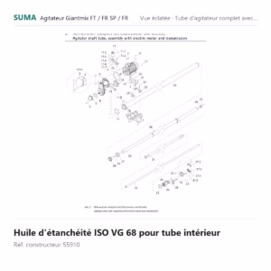Huile d'étanchéité ISO VG 68 pour tube intérieur SUMA Giantmix FT / Giantmix FR SP / Giantmix FR – 55910