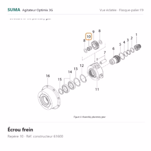 Écrou frein SUMA Optimix 3G – 61600