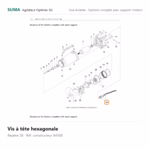 Vis à tête hexagonale SUMA Optimix 3G – 64500