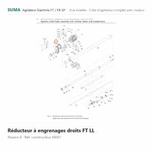 Réducteur à engrenages droits FT LL SUMA Giantmix FT / Giantmix FR SP – 66001