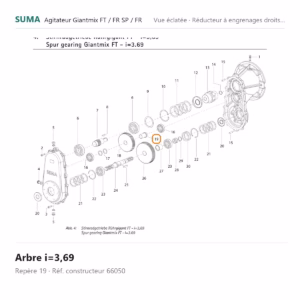 Arbre i=3,69 SUMA Giantmix FT / Giantmix FR SP / Giantmix FR – 66050