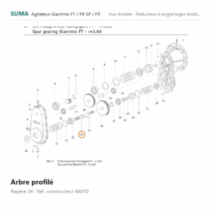 Arbre profilé SUMA Giantmix FT / Giantmix FR SP / Giantmix FR – 66070