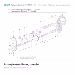 Accouplement Rotex, complet SUMA Giantmix FT / Giantmix FR SP / Giantmix FR – 66120