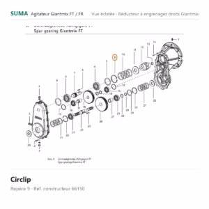 Circlip SUMA Giantmix FT / Giantmix FR – 66150