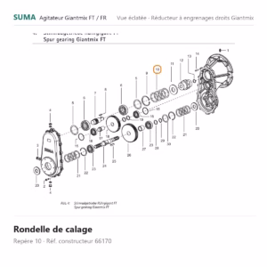 Rondelle de calage SUMA Giantmix FT / Giantmix FR – 66170