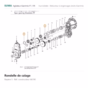 Rondelle de calage SUMA Giantmix FT / Giantmix FR – 66190