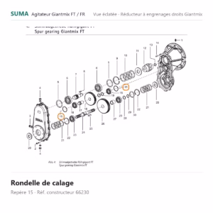 Rondelle de calage SUMA Giantmix FT / Giantmix FR – 66230