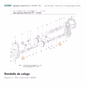 Rondelle de calage SUMA Giantmix FT / Giantmix FR SP / Giantmix FR – 66280
