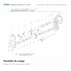 Rondelle de calage SUMA Giantmix FT / Giantmix FR SP – 66285