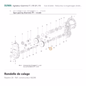 Rondelle de calage SUMA Giantmix FT / Giantmix FR SP / Giantmix FR – 66286
