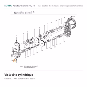Vis à tête cylindrique SUMA Giantmix FT / Giantmix FR – 66310