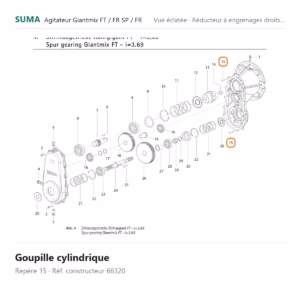 Goupille cylindrique SUMA Giantmix FT / Giantmix FR SP / Giantmix FR – 66320