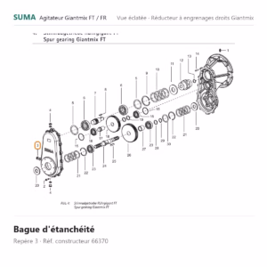 Bague d'étanchéité SUMA Giantmix FT / Giantmix FR – 66370