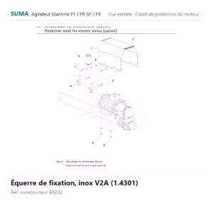 Équerre de fixation, inox V2A (1.4301) SUMA Giantmix FT / Giantmix FR SP / Giantmix FR – 69222
