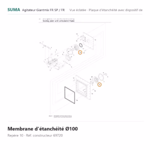 Membrane d'étanchéité Ø100 SUMA Giantmix FR SP / Giantmix FR – 69720