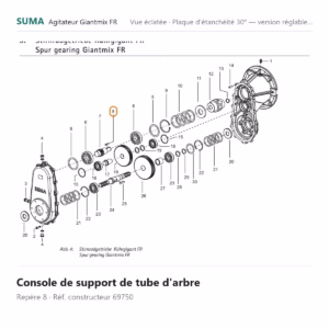 Console de support de tube d'arbre SUMA Giantmix FR – 69750