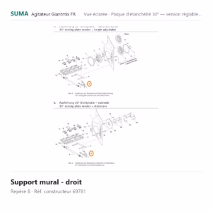 Support mural - droit SUMA Giantmix FR – 69781